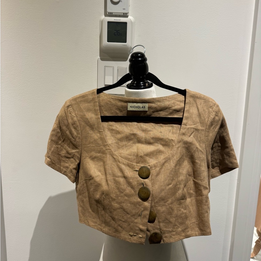 Nicholas Tan Cropped Shirt